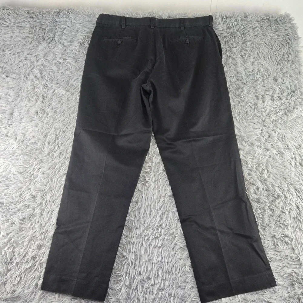 Perry Ellis Portfolio 36x29 Black Khaki Bundle Cotton Flat Front 3pk Trousers - Picture 6 of 16